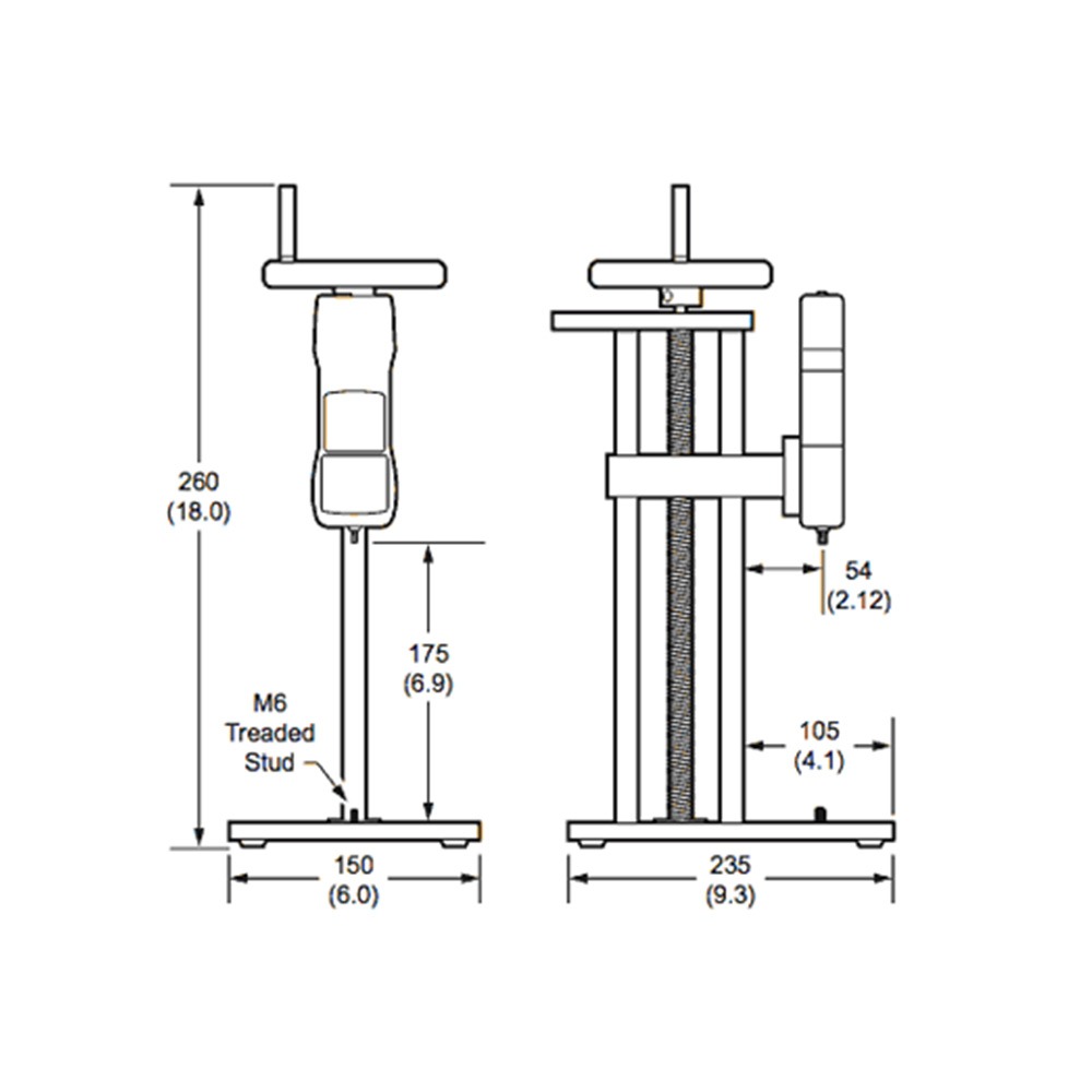 Dillon CT Test Stand Dynamometer Load Cell dynamometerloadcell.com, Dillon Dynamometers, Muncy Industries diagram